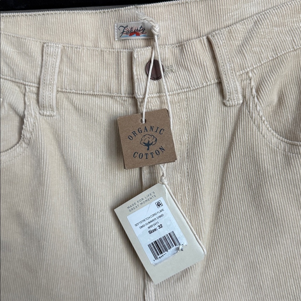 NWT ✨ Faherty Softstretch Cord Flare Summer Sand 32 - Picture 5 of 9